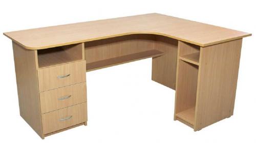 Стіл вчительський кутовий, з 3ма шухлядами, БРІК